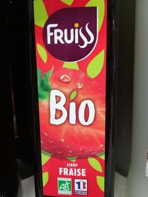 Sirop de fraise bio bouteille verre