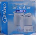 Yaourt au lait entier Nature (4 Pots)