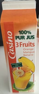 100% Pur jus 3 fruits