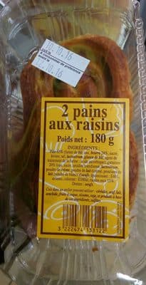 2 pains aux raisins