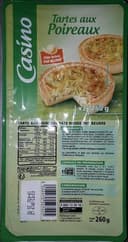 2 tartes aux poireaux pâte brisée pur beurre