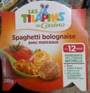 Spaghetti bolognaise avec morceaux