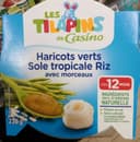 Haricots verts Sole tropicale Riz avec morceaux