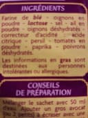 Mélange pour Guacamole, ajouter simplement 2 avocats bien mûrs.