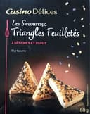 Triangles Feuilletés 2 Sésames et Pavot Pur Beurre