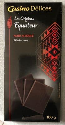 Chocolat noir 74% Equateur - Acidulé