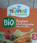 Spaghetti à la bolognaise Bio, avec morceaux