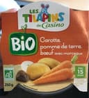 Carotte, pomme de terre, bœuf Bio, avec morceaux