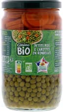 Petits pois et carottes en rondelles Bio