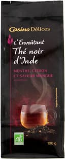 Thé noir Menthe Citron et Saveur Mangue BIO