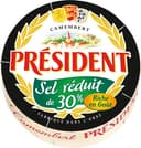 Camembert president sel reduit de 30% 250g
