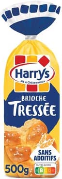 Harrys brioche tressee nature au sucre perle sans additifs 500g