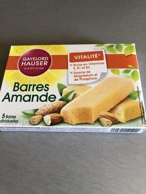 Barres amandes individuelles