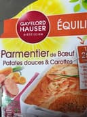 Parmentier de boeuf, patates douces & carottes