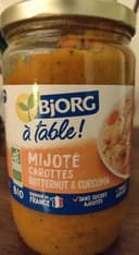 Mijoté de carottes butternut et curcuma sans sucres ajoutés bio