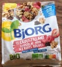 Céréales croustillantes bio au chocolat noir et fruits rouges