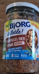 Lentilles tofu fumé veggie