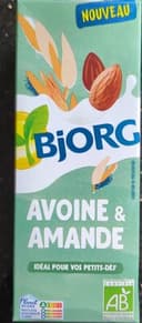 Boisson végétale avoine amande sans sucres ajoutés bio