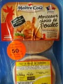 Filet de poulet en tournedos la barquette de 250 g