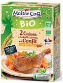 2 cuisses de volailles cuisinées en confit aux épices douces bio
