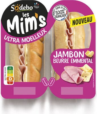 Les mim's jambon beurre emmental