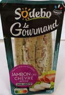 Sandwich Le Gourmand Club - Jambon cru Chèvre