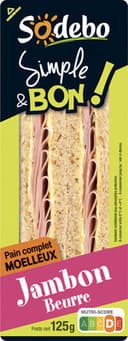 Simple et bon complet jambon beurre