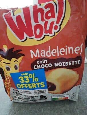 Madeleine choco noisettes