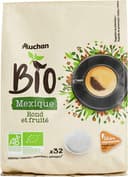 AUCHAN CAFE FILIERE BIO MEXIQUE COMPATIBLE SENSEO®.Rond et fruité