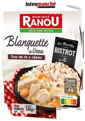 BLANQUETTE DE VEAU AUX CEPES ET DUO DE RIZ 330g