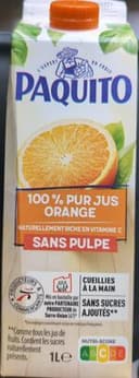 100% pur jus - jus d'orange sans pulpe