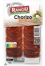 Chorizo tranche doux 20t 100g