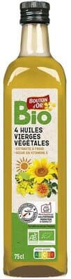 4 huiles végétales biologiques 75cl