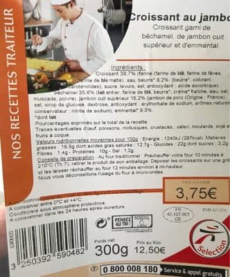 Croissant au jambon