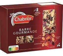Barres de céréales gourmandes cranberry x4