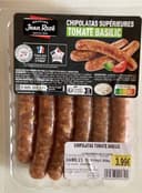Chipolatas supérieures tomate basilic