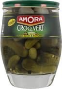 Amora Croq'Vert Cornichons Extra-Fins Verre De Table 140g