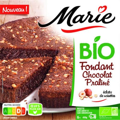 Fondant chocolat praliné BIO