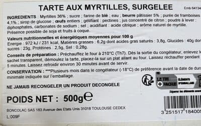 Tarte aux myrtilles