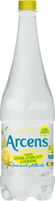 ARCENS 1L Eau Minérale Naturelle Finement Pétillante, à l'arôme naturel de citron, citron vert, verveine