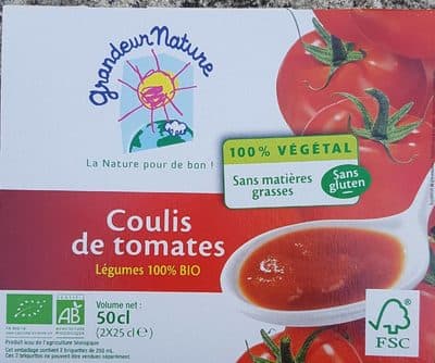Coulis de tomates - légumes 100% BIO
