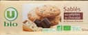 Biscuits Sablés bio pur beurre pépites chocolat et flocons avoine - Boîte 200g
