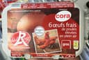 6 oeufs frais de poules élevées en plein air gros
