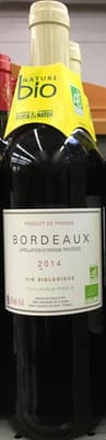 Bordeaux 2014 biologique