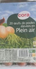 20 oeufs de poules élevées en plein air