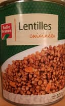 Lentilles cuisinés