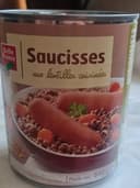 Saucisses aux lentilles cuisinées
