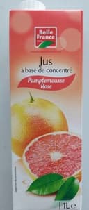Jus de Pamplemousse Rose à base de concentré