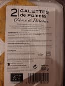 2 galettes de polenta chèvre et poireaux