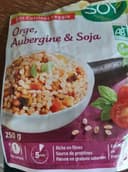 Orge, aubergine et soja